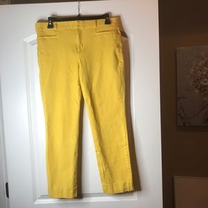 Banana Republic Mustard Colored Fit Slim Ankle Pants